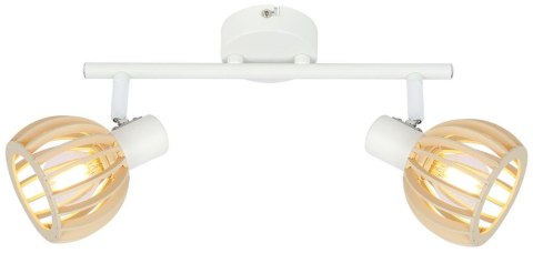 ATARRI LAMPA SUFITOWA LISTWA 2X25W E14 BIAŁY+DREWNO ATARRI LAMPA SUFITOWA LISTWA 2X25W E14 BIAŁY+DREWNO