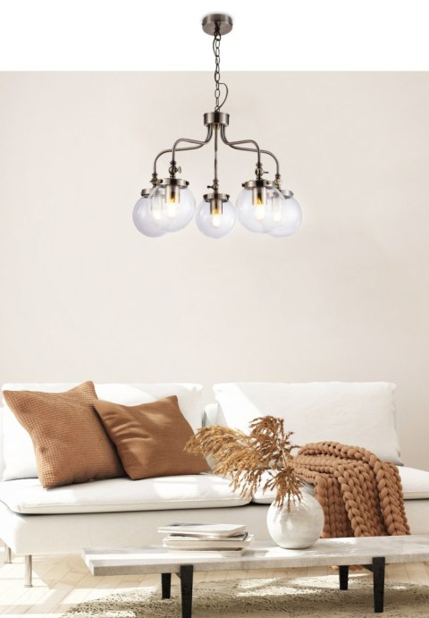 BALLET LAMPA WISZĄCA 5X40W E27 PATYNOWY BALLET LAMPA WISZĄCA 5X40W E27 PATYNOWY