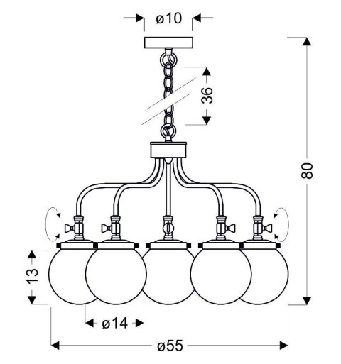 BALLET LAMPA WISZĄCA 5X40W E27 PATYNOWY BALLET LAMPA WISZĄCA 5X40W E27 PATYNOWY