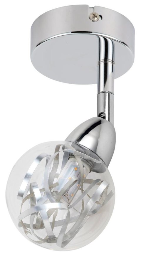 BOLO LAMPA KINKIET 1X6W LED SMD GŁÓWKA 6 OKRĄGŁA 1E Z PRZEGUBEM KLOSZ WYMIENNY KD SYSTEM CHROM/BEZBARWNY BOLO LAMPA KINKIET 1X6W LED SMD GŁÓWKA 6 OKRĄGŁA 1E Z PRZEGUBEM KLOSZ WYMIENNY KD SYSTEM CHROM/BEZBARWNY