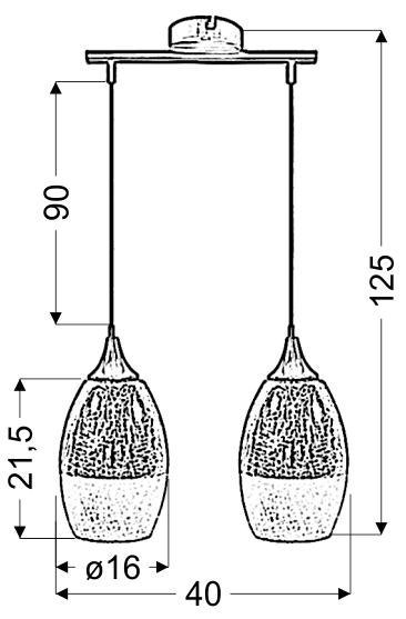 CELIA LAMPA WISZĄCA 2X60W E27 SREBRNY CELIA LAMPA WISZĄCA 2X60W E27 SREBRNY