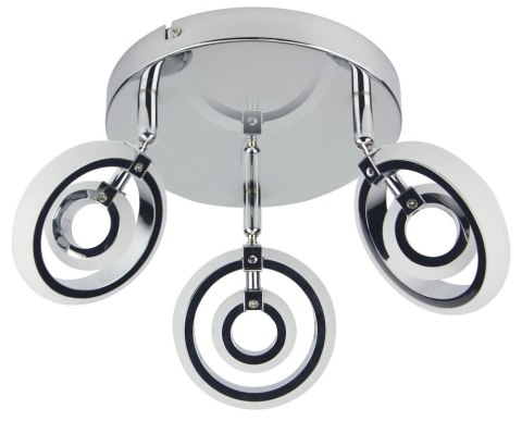 CELT LAMPA SUFITOWA PLAFON 3X6W LED CHROM 3000K CELT LAMPA SUFITOWA PLAFON 3X6W LED CHROM 3000K