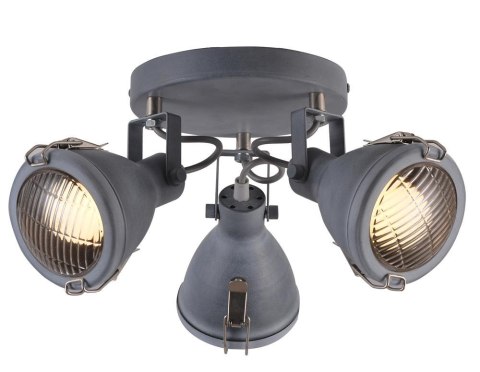 CRODO LAMPA SUFITOWA PLAFON 3X40W E14 SZARY CRODO LAMPA SUFITOWA PLAFON 3X40W E14 SZARY