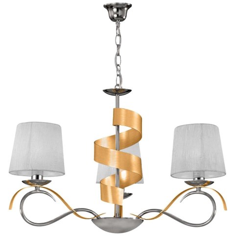 DENIS LAMPA WISZĄCA 3X40W E14 CHROM/ZŁOTY DENIS LAMPA WISZĄCA 3X40W E14 CHROM/ZŁOTY