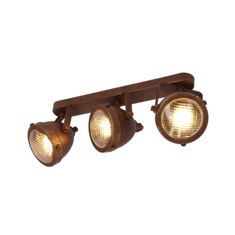 FRODO LAMPA SUFITOWA LISTWA 3X40W GU10 RDZAWY