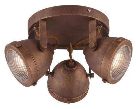 FRODO LAMPA SUFITOWA PLAFON 3X40W GU10 RDZAWY FRODO LAMPA SUFITOWA PLAFON 3X40W GU10 RDZAWY