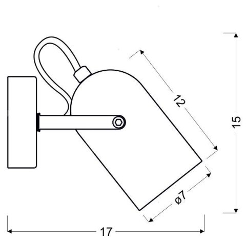GRAY LAMPA KINKIET 1X40W E14 SZARY GRAY LAMPA KINKIET 1X40W E14 SZARY