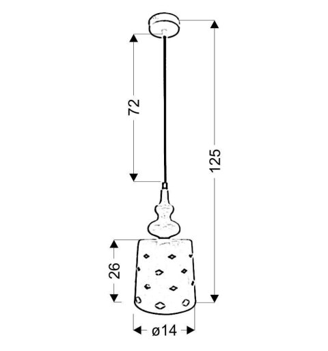 HAMP LAMPA WISZĄCA 15/26 1X60W E27 BIAŁY