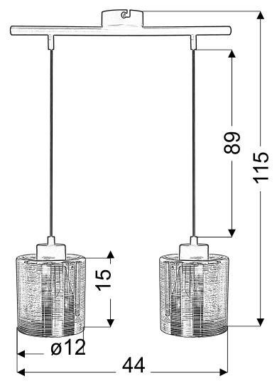NOCTURNO LAMPA WISZĄCA 2X40W E27 CHROM NOCTURNO LAMPA WISZĄCA 2X40W E27 CHROM