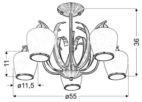 OPERA LAMPA WISZĄCA 5X60W E27 PATYNA OPERA LAMPA WISZĄCA 5X60W E27 PATYNA