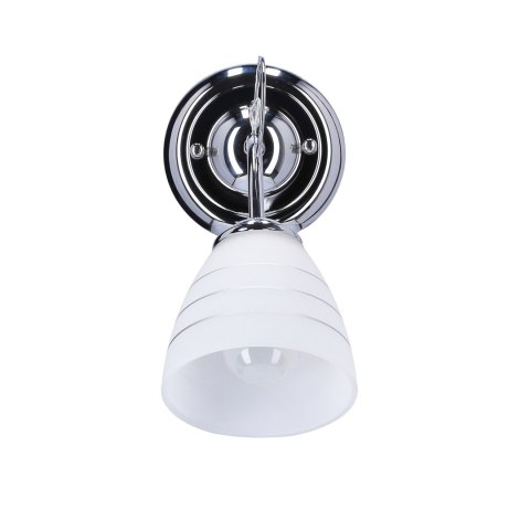 SIMPLI LAMPA KINKIET 1*40W E27 CHROM Z KRYSZTAŁKIEM+KLOSZ Z PASKIEM