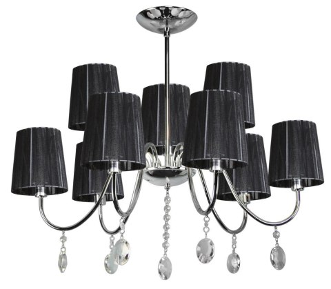 SORENTO LAMPA WISZĄCA 9X40W E14 CHROM ABAŻUR CZARNY SORENTO LAMPA WISZĄCA 9X40W E14 CHROM ABAŻUR CZARNY