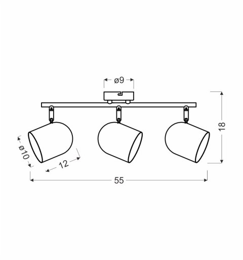AZURO LAMPA SUFITOWA LISTWA 3X40W E27 BIAŁY AZURO LAMPA SUFITOWA LISTWA 3X40W E27 BIAŁY