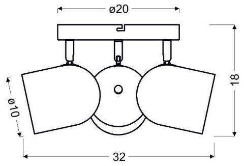 AZURO LAMPA SUFITOWA PLAFON 3X40W E27 SZARY MAT AZURO LAMPA SUFITOWA PLAFON 3X40W E27 SZARY MAT