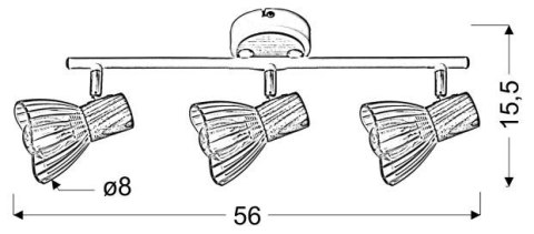 CHILE LAMPA SUFITOWA LISTWA 3XMAX25W E14 BIAŁY + DREWNO CHILE LAMPA SUFITOWA LISTWA 3XMAX25W E14 BIAŁY + DREWNO