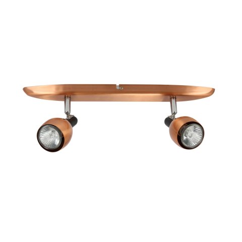 CROSS LAMPA SUFITOWA LISTWA 2X50W GU10 MIEDZIANY