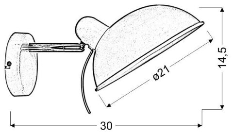 DURIO LAMPA KINKIET 1X40W E14 BIAŁY