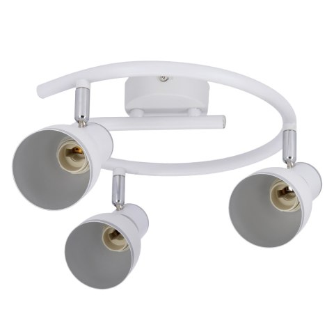 FIDO LAMPA SUFITOWA SPIRALA 3X40W E14 BIAŁY+CHROM