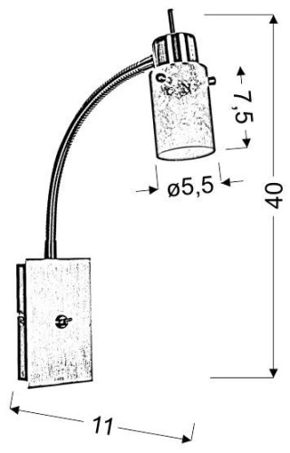 FROZEN LAMPA KINKIET NA WYSIĘGNIU 1X40W G9 NIKIEL MAT