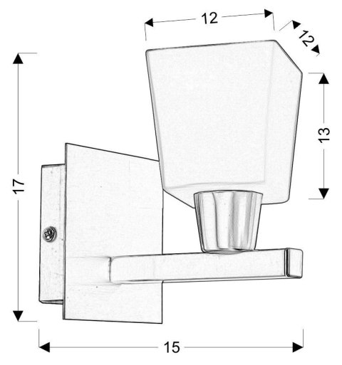 MAXIM LAMPA KINKIET 1X40W E14 NIKIEL MAT MAXIM LAMPA KINKIET 1X40W E14 NIKIEL MAT