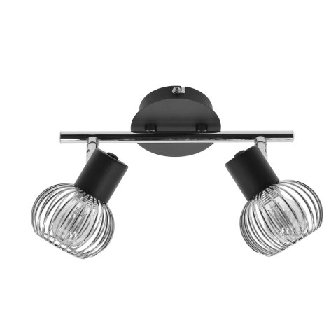 OSLO LAMPA SUFITOWA LISTWA 2X40W E14 CZARNY/CHROM
