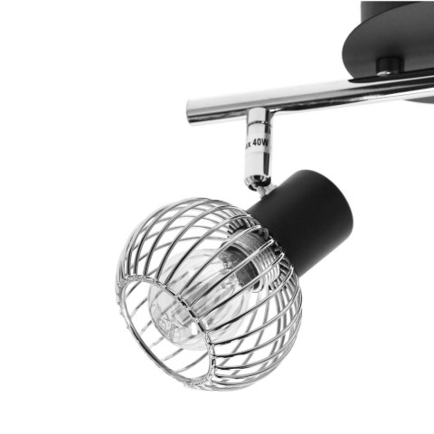 OSLO LAMPA SUFITOWA LISTWA 2X40W E14 CZARNY/CHROM