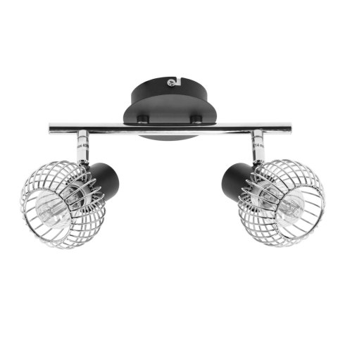 OSLO LAMPA SUFITOWA LISTWA 2X40W E14 CZARNY/CHROM