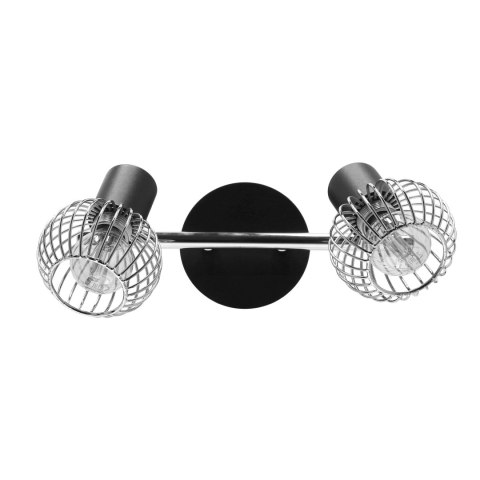 OSLO LAMPA SUFITOWA LISTWA 2X40W E14 CZARNY/CHROM