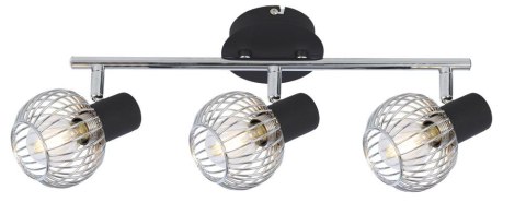OSLO LAMPA SUFITOWA LISTWA 3X40W E14 CZARNY/CHROM OSLO LAMPA SUFITOWA LISTWA 3X40W E14 CZARNY/CHROM