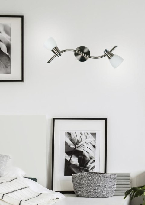 SELIA LAMPA SUFITOWA LISTWA 2X40W G9 NIKIEL MAT/CHROM BIAŁY (BŻ) SELIA LAMPA SUFITOWA LISTWA 2X40W G9 NIKIEL MAT/CHROM BIAŁY (BŻ)