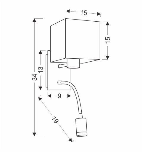 SYLWANA LAMPA KINKIET 1X40W E14 + LED Z WYŁĄCZNIKIEM CHROM / BIAŁY KWADRAT SYLWANA LAMPA KINKIET 1X40W E14 + LED Z WYŁĄCZNIKIEM CHROM / BIAŁY KWADRAT