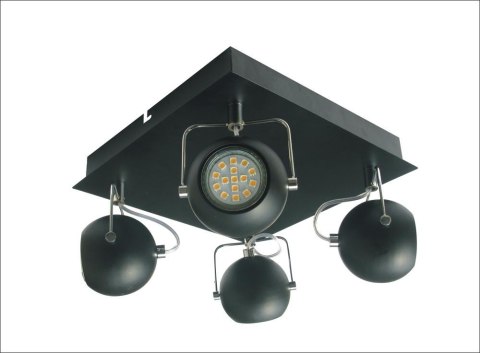 TONY LAMPA SUFITOWA PLAFON 4X3W LED GU10 CZARNY MATOWY TONY LAMPA SUFITOWA PLAFON 4X3W LED GU10 CZARNY MATOWY
