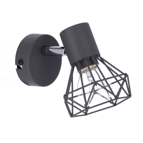 VERVE LAMPA KINKIET 1X40W E14 MATOWY SZARY