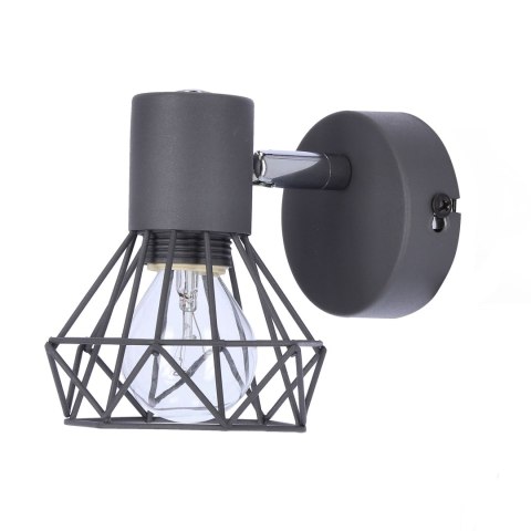 VERVE LAMPA KINKIET 1X40W E14 MATOWY SZARY