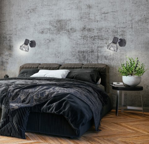 VERVE LAMPA KINKIET 1X40W E14 MATOWY SZARY