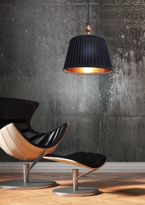AMORE LAMPA WISZĄCA 1X60W E27 STOŻEK CZARNY AMORE LAMPA WISZĄCA 1X60W E27 STOŻEK CZARNY