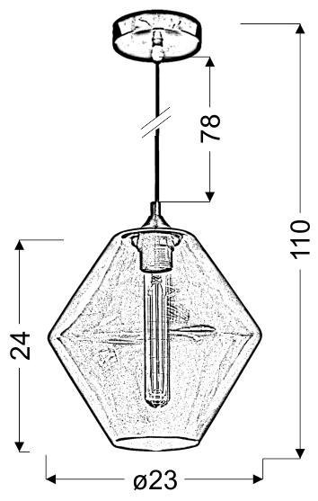 BREMEN LAMPA WISZĄCA 20 1X60W E27 KLOSZ POMARAŃCZOWY + ŻARÓWKA BREMEN LAMPA WISZĄCA 20 1X60W E27 KLOSZ POMARAŃCZOWY + ŻARÓWKA