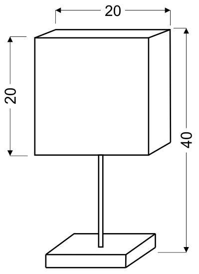 CAJMAN LAMPA GABINETOWA 1X40W E14 20X20 CM KWADRAT CAJMAN LAMPA GABINETOWA 1X40W E14 20X20 CM KWADRAT