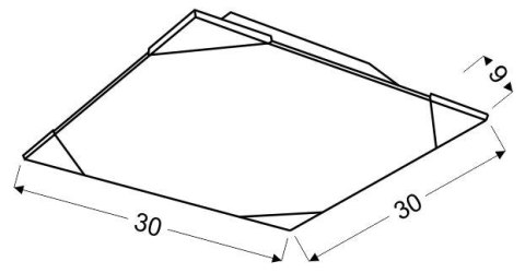 CEDRA LAMPA SUFITOWA PLAFON 30X30 2X60W E27 CEDRA LAMPA SUFITOWA PLAFON 30X30 2X60W E27