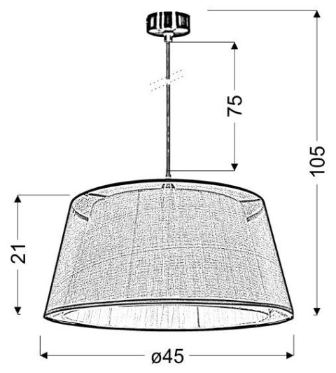CHARLIE LAMPA WISZĄCA 45 1X60W E27 BRĄZOWY CHARLIE LAMPA WISZĄCA 45 1X60W E27 BRĄZOWY