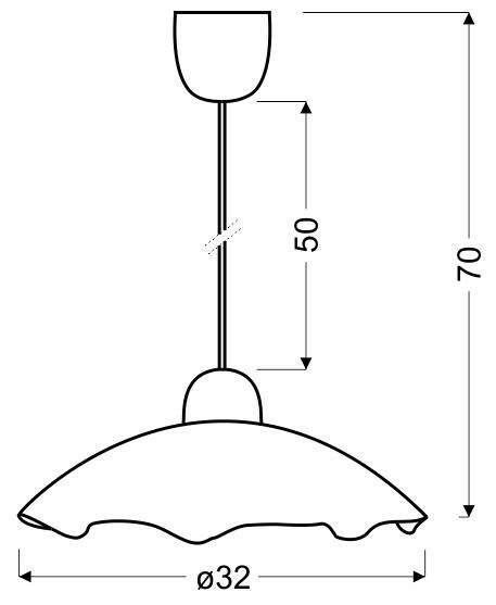 DAMA LAMPA WISZĄCA 32 CM 1X60W E27 BEŻOWY DAMA LAMPA WISZĄCA 32 CM 1X60W E27 BEŻOWY