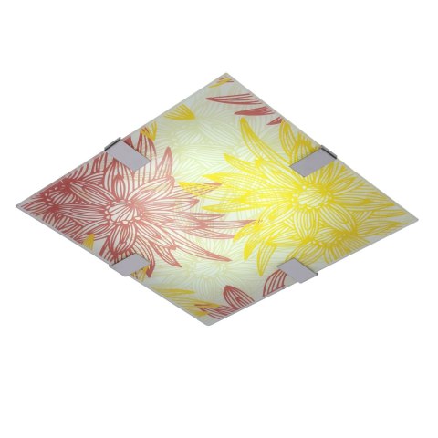 GEORGIA LAMPA SUFITOWA PLAFON 31X31 10W LED CZERWONO ŻÓŁTY 6500K