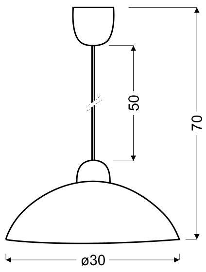 LETYCJA LAMPA WISZĄCA 1X60W E27 LETYCJA LAMPA WISZĄCA 1X60W E27