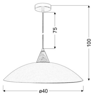 OTRIKS LAMPA WISZĄCA 40 1X60W E27