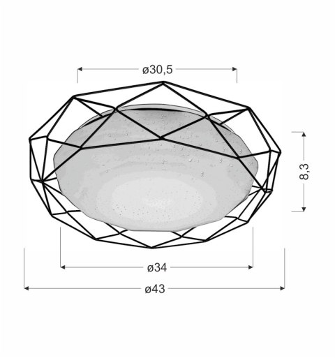 SVEN LAMPA SUFITOWA PLAFON 43 24W LED 3000K ZŁOTY SVEN LAMPA SUFITOWA PLAFON 43 24W LED 3000K ZŁOTY