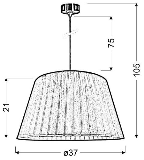 TIZIANO LAMPA WISZĄCA 37 1X60W E27 CZARNY TIZIANO LAMPA WISZĄCA 37 1X60W E27 CZARNY