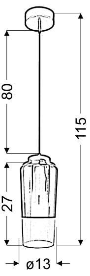 TUBE LAMPA WISZĄCA 13 1X60W E27 FIOLETOWY TUBE LAMPA WISZĄCA 13 1X60W E27 FIOLETOWY