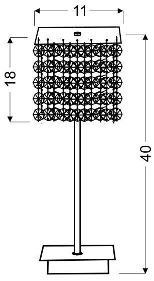 CLASSIC LAMPA GABINETOWA 1X40W G9 FIOLETOWA