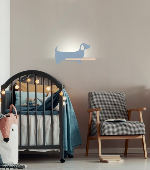 Dog lampa kinkiet 5w led 4000k iq kids niebieski