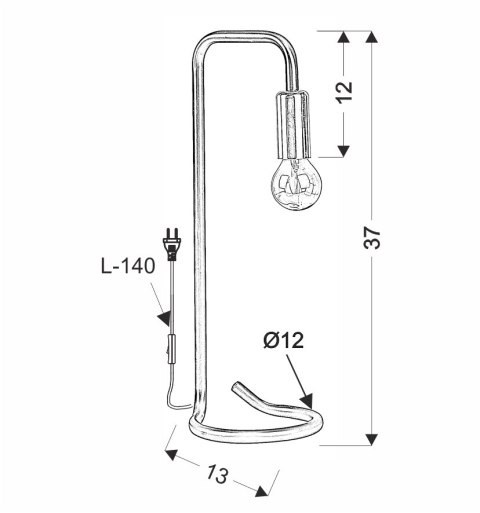 HERA LAMPA STOŁOWA CZARNO ZŁOTA 1X40W E14 HERA LAMPA STOŁOWA CZARNO ZŁOTA 1X40W E14